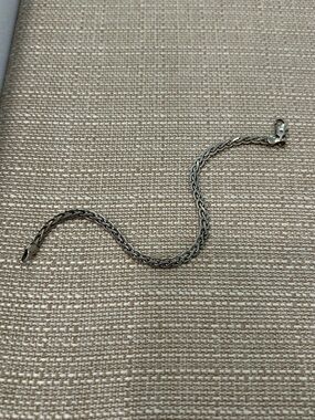 Vintage Sterling Silver Rope Chain Bracelet - Silver .925